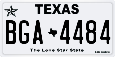 TX license plate BGA4484