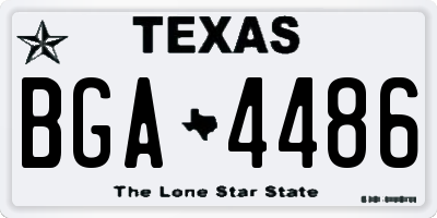TX license plate BGA4486