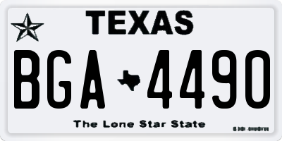 TX license plate BGA4490