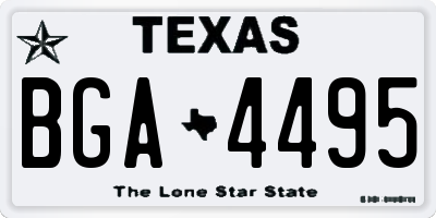 TX license plate BGA4495
