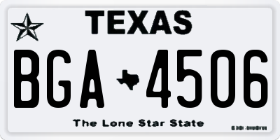 TX license plate BGA4506