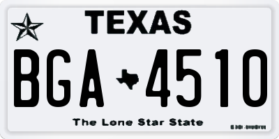 TX license plate BGA4510