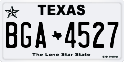 TX license plate BGA4527