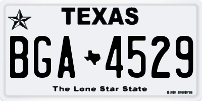 TX license plate BGA4529