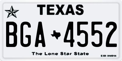 TX license plate BGA4552