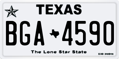 TX license plate BGA4590