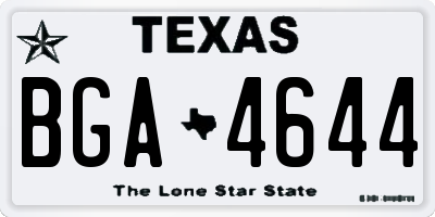 TX license plate BGA4644