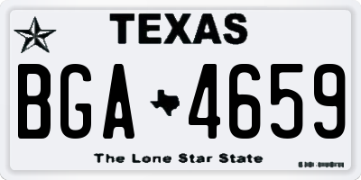 TX license plate BGA4659
