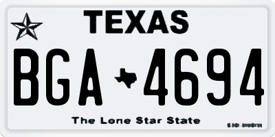 TX license plate BGA4694