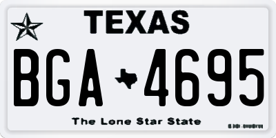 TX license plate BGA4695