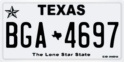 TX license plate BGA4697