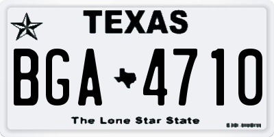 TX license plate BGA4710