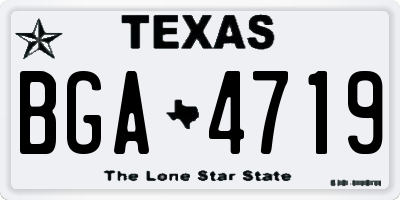 TX license plate BGA4719