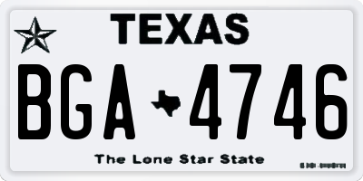 TX license plate BGA4746