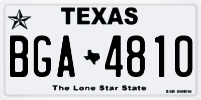 TX license plate BGA4810