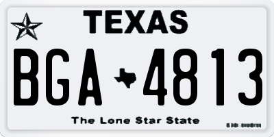 TX license plate BGA4813
