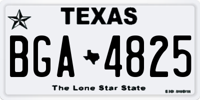 TX license plate BGA4825