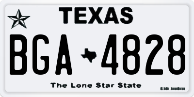 TX license plate BGA4828