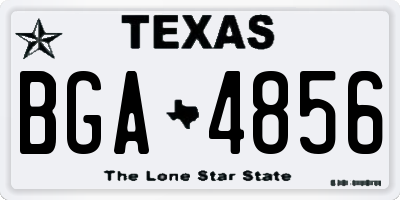 TX license plate BGA4856