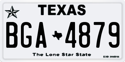 TX license plate BGA4879