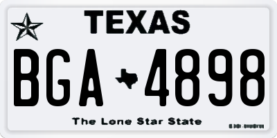 TX license plate BGA4898