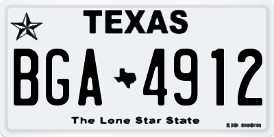 TX license plate BGA4912