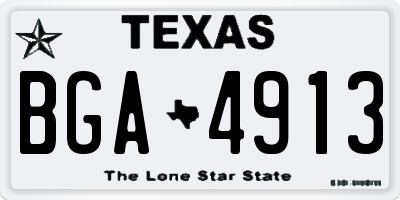 TX license plate BGA4913