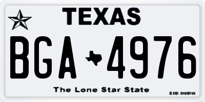 TX license plate BGA4976