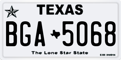 TX license plate BGA5068