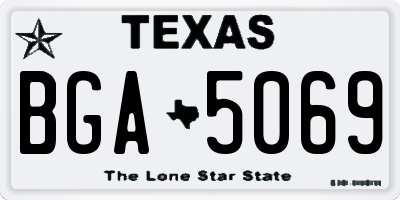 TX license plate BGA5069