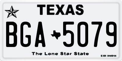 TX license plate BGA5079