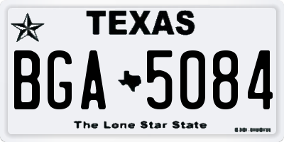 TX license plate BGA5084