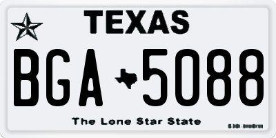 TX license plate BGA5088
