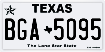 TX license plate BGA5095