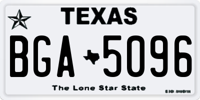 TX license plate BGA5096