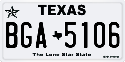 TX license plate BGA5106