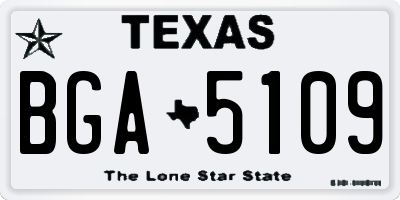 TX license plate BGA5109