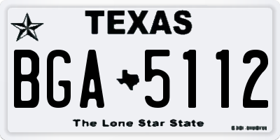 TX license plate BGA5112