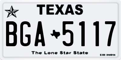 TX license plate BGA5117