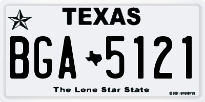 TX license plate BGA5121