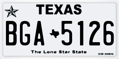 TX license plate BGA5126