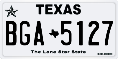 TX license plate BGA5127