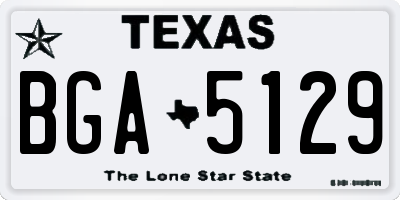 TX license plate BGA5129