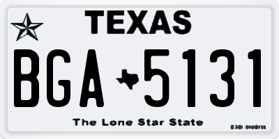 TX license plate BGA5131