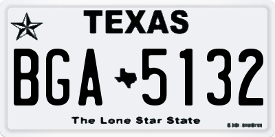 TX license plate BGA5132