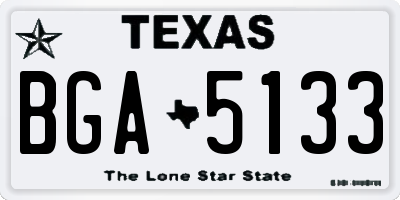 TX license plate BGA5133