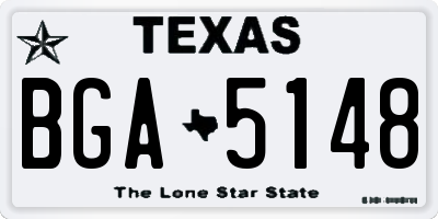 TX license plate BGA5148