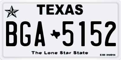 TX license plate BGA5152
