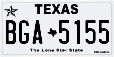 TX license plate BGA5155