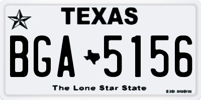 TX license plate BGA5156